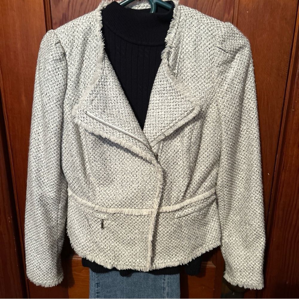 Women's Cream Tweed Jacket